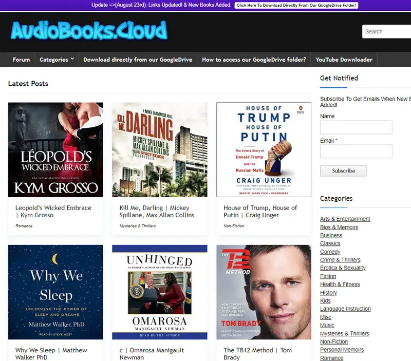 audiobooks cloud